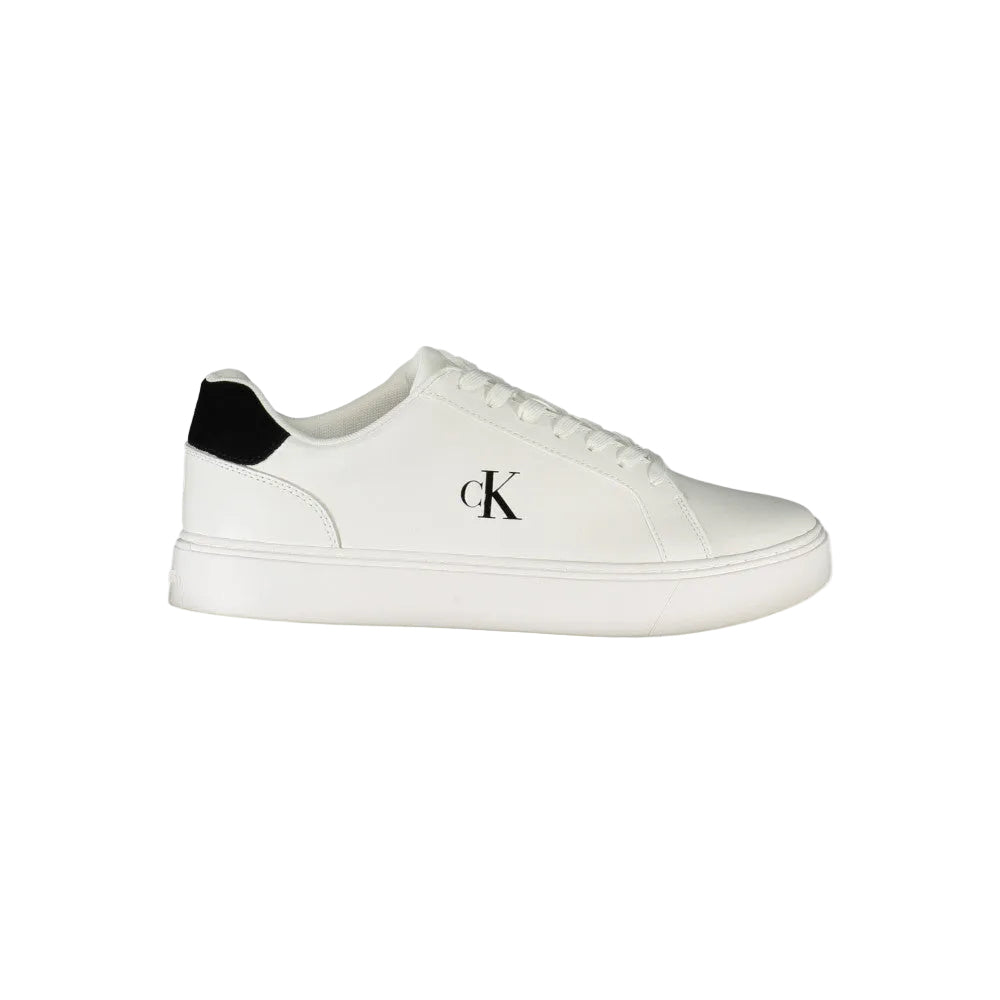 Calvin Klein White Low-Top Sneakers – Minimalist Casual Style