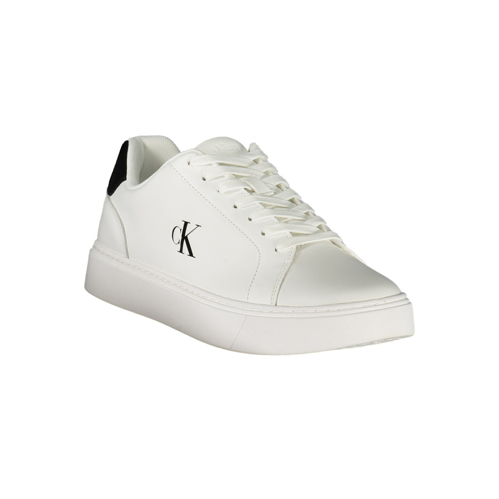 Calvin Klein White Low-Top Sneakers – Minimalist Casual Style
