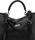 Dolce & Gabbana  Black Calf Leather Bos Taurus Shoulder Bag